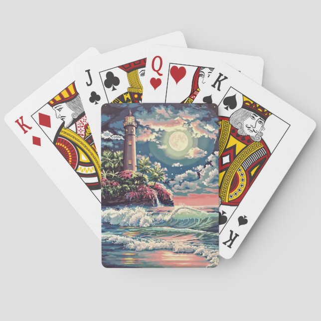 Ljus på spelkort, målning av anpassad design casinokort (Baksidan)