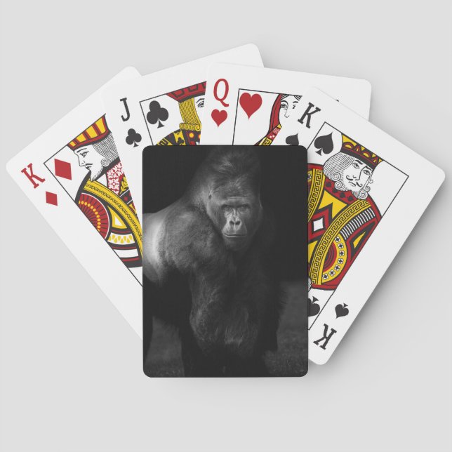 Ljus på styrka – Silverback Gorilla Casinokort (Baksidan)
