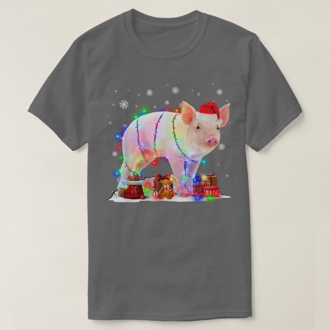 Ljus Pajama Matchi Gris Träd T Shirt (Design framsida)