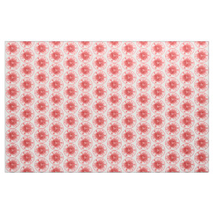 Ljus Passion Rosa Blommigt Medallion Plate Fabric Tyg