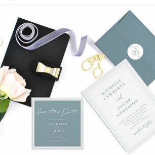 Ljus Pastell Fyrkantigt Save The Date-kort Spara Datumet