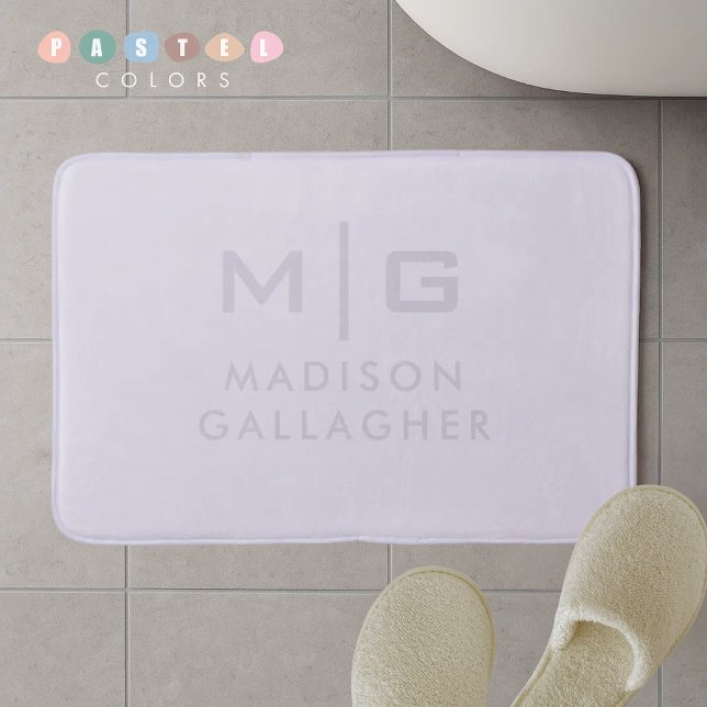 Ljus Pastell Lavendel Lila Färg Badrumsmatta (Solid Soft Light Pastel Lavender Purple Color Bath Mat
)