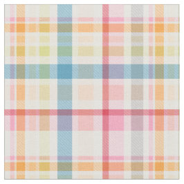 Ljus Pastell-rutig flervärgad klan-tartan Tyg