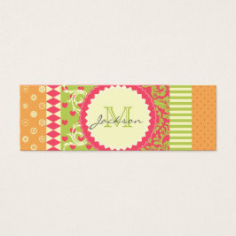 Ljus Patchwork-Stil multimönsterat Möte Litet Visitkort