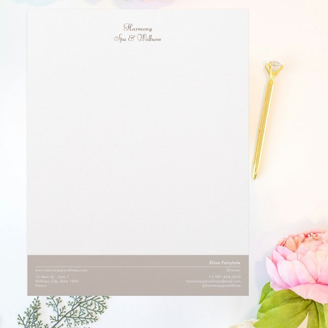 Ljus, pensel, spa och Hälsa Letterhead Brevhuvud (Skapare uppladdad)