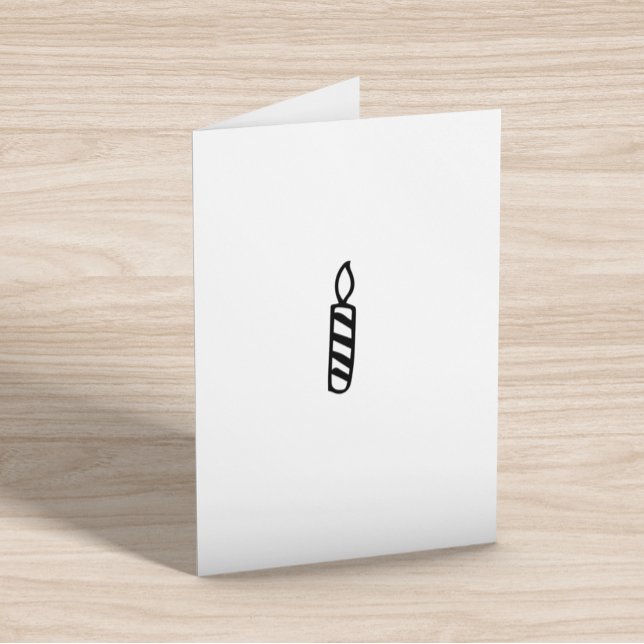 Ljus Personlig Birthday Minimalistic Simple Kort (Skapare uppladdad)