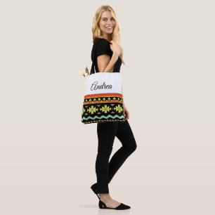 Ljus personlig tribal design tygkasse
