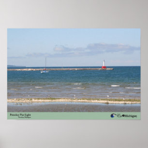 Ljus Petoskey pir - Michigan Poster