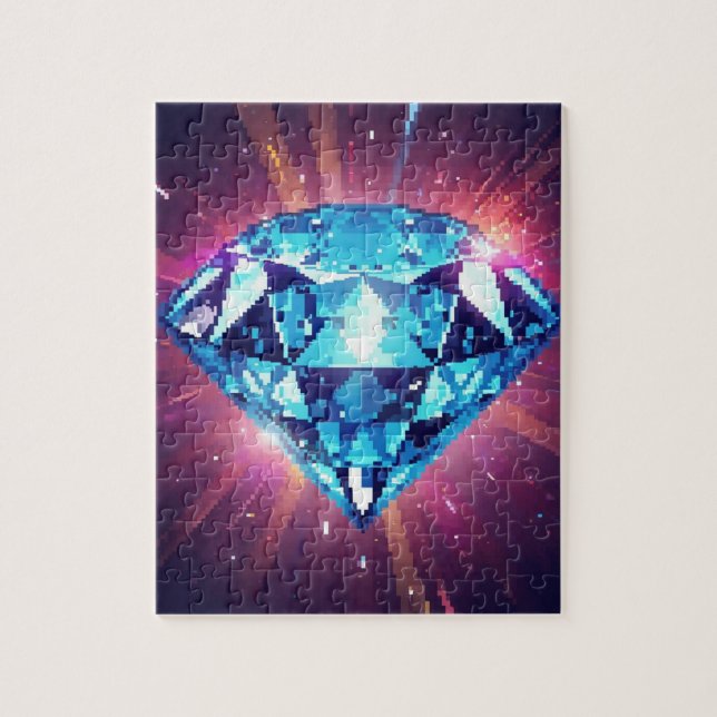 Ljus Pixelerad Diamant  Pussel (Vertikal)