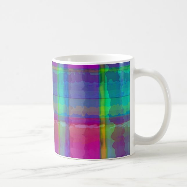 Ljus pläd kaffemugg (Höger)