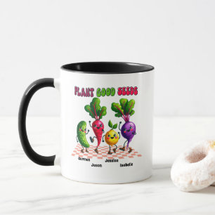Ljus PLANTERA GODA FRÖN Anpassat 4 Barn Namn Mamas Mugg