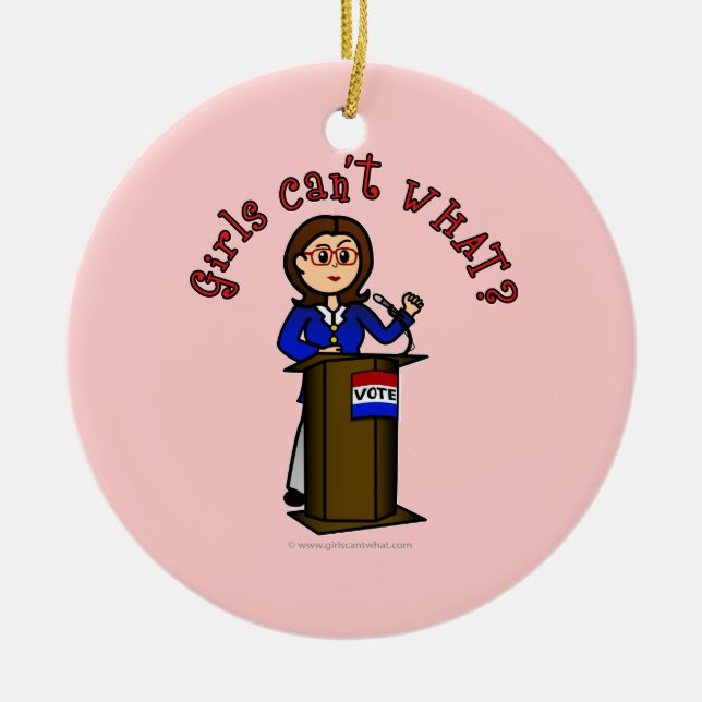 Ljus Politikar Julgransprydnad Keramik (Framsidan)