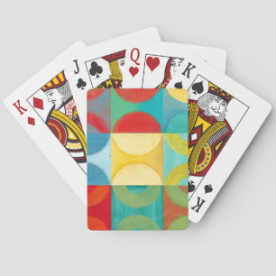 Ljus popup-bild med cirklar och fyrkanter casinokort