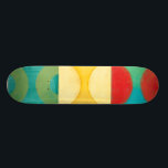 Ljus popup-bild med cirklar och fyrkanter mini skateboard bräda 18,5 cm<br><div class="desc">Fluorescent är inte bara för ljus längre,  vilket bevisas av detta underbart skarpa popkonst biet. Den här utskriften är ett snedstreck med fyrkantiga stödraster med färgad inuti. Om du tar abstrakten från kärlek kommer du att kärlek den här utskriften!</div>
