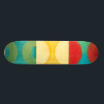 Ljus popup-bild med cirklar och fyrkanter mini skateboard bräda 18,5 cm<br><div class="desc">Fluorescent är inte bara för ljus längre,  vilket bevisas av detta underbart skarpa popkonst biet. Den här utskriften är ett snedstreck med fyrkantiga stödraster med färgad inuti. Om du tar abstrakten från kärlek kommer du att kärlek den här utskriften!</div>
