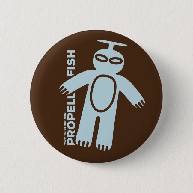 Ljus PROPELLERFISH - blått knäppas Knapp (Framsida)