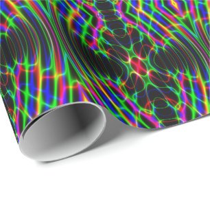 Ljus Psychedelic abstrakt för neonlaser Presentpapper