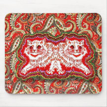 Ljus psychedelic Red Cats (av Louis Wain)