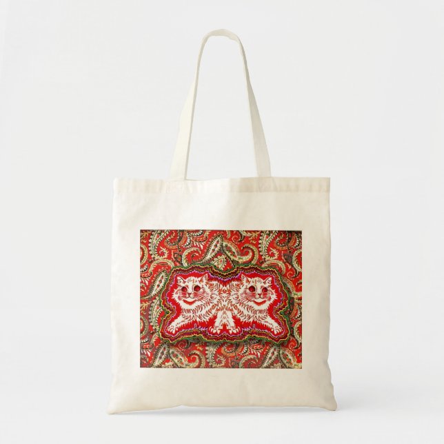 Ljus psychedelic Red Cats (av Louis Wain) Tygkasse (Framsidan)