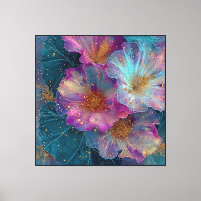 Ljus Puls Abstrakt Blomma Canvas (Framsida)