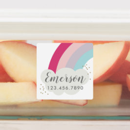 Ljus regnbåge barn vattentäta dekaler etikett