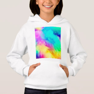 Ljus regnbåge Fluffig pälsstruktur Bakgrundsdesign T Shirt