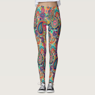 Ljus regnbåge Paisley Leggings