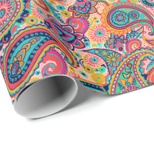 Ljus regnbåge Paisley Presentpapper