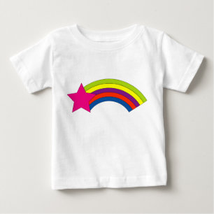 Ljus regnbåge & rosa stjärna för barn t shirt