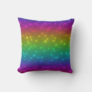 Ljus Regnbåge Sparkles Pillow Kudde