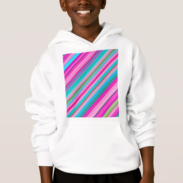 Ljus regnbågsrandig design t shirt (Framsida)