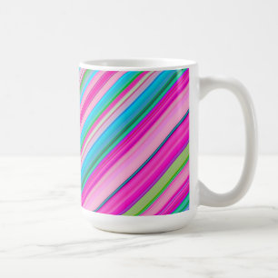 Ljus regnbågsrandig mönsterdesign kaffemugg