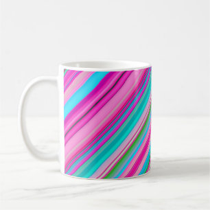 Ljus regnbågsrandig mönsterdesign kaffemugg