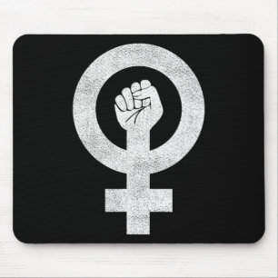 Ljus Resistent Fist Feminist - Kvinnor och jämstäl Musmatta
