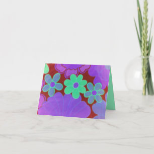 Ljus Retro Look-Blommigt Design-Notecards Kort