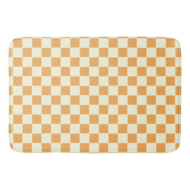Ljus Retro-rutig Design Badrumsmatta (Framsidan)