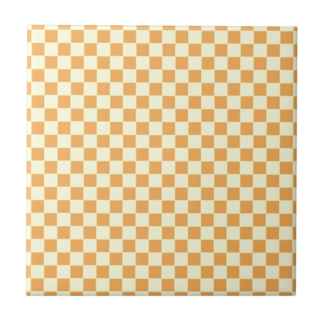 Ljus Retro-rutig Design Kakelplatta (Framsidan)