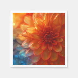 Ljus Röd Dahlia Blomma Pappersservett