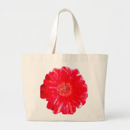 Ljus Röd Gerbera Tusenskönas Jätteväskor Jumbo Tygkasse