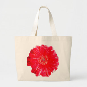Ljus Röd Gerbera Tusenskönas Jätteväskor Jumbo Tygkasse