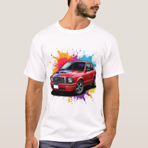 Ljus Röd Muskelbil T Shirt