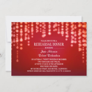 ljus röd REHEARSAL DINNER-inbjudan Inbjudningar
