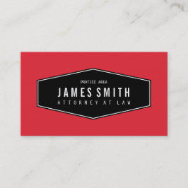 Ljus röd Retro elegant advokat Visitkort