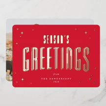 Ljus röd säsongs Hälsningar Retro-stjärnor Foto 