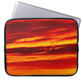 Ljus röd solnedgång laptop fodral