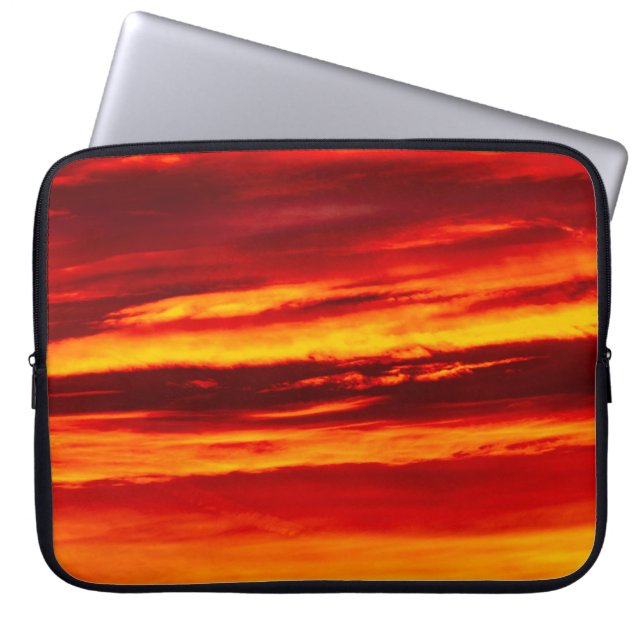 Ljus röd solnedgång laptop fodral (Framsidan)