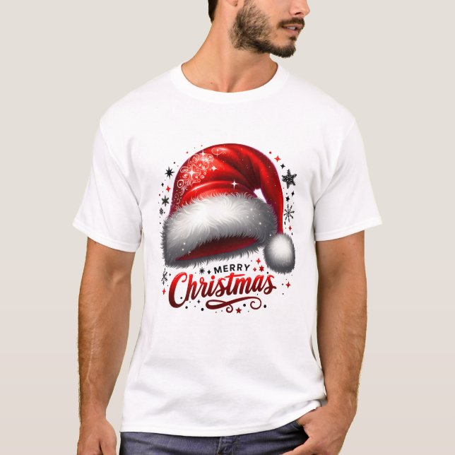 Ljus röd tomteluva t shirt (Framsida)