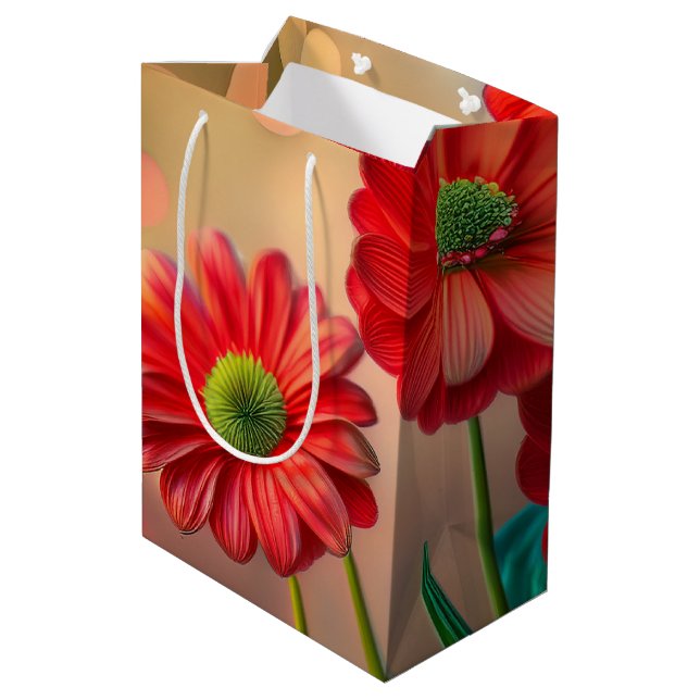 Ljus Röda Tusenskönor Blommor (Baksidan Vinklad)