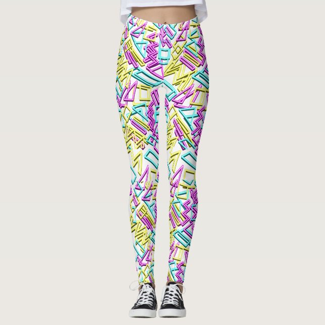 Ljus rörmönster. leggings (Framsida)