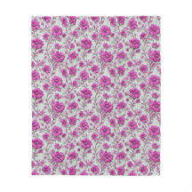 Ljus rosa blommönster med magenta blommor